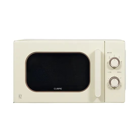 쿠오레 레트로 전자레인지 CMW-M20IR, 20L, 크림 베이지