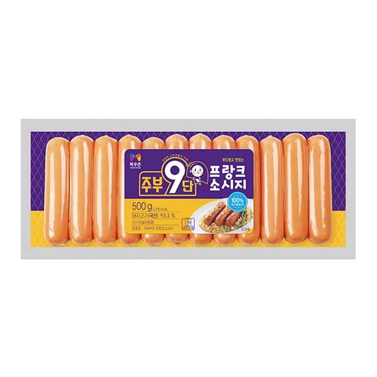 목우촌 주부 9단 프랑크 소시지, 500g, 5개