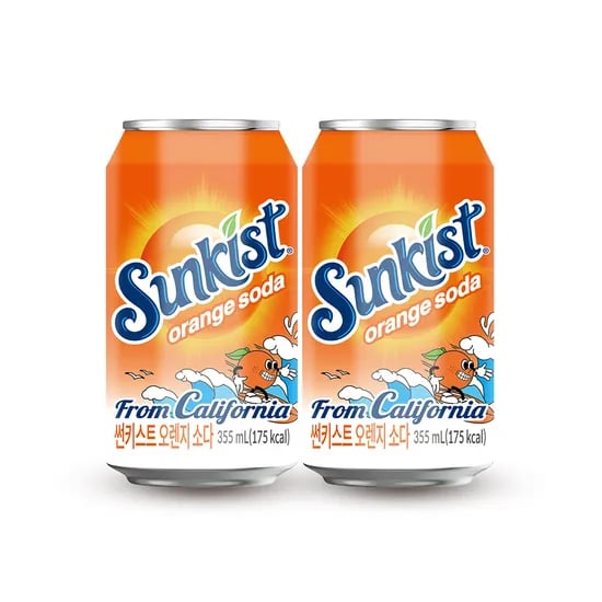 썬키스트 오렌지소다, 355ml, 24개