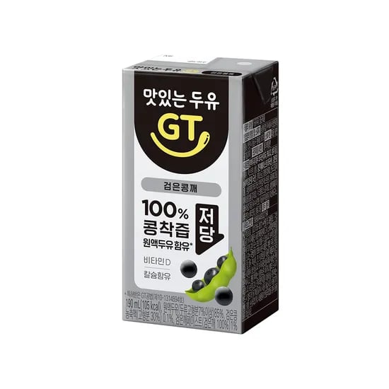 남양유업 맛있는 두유 GT 고칼슘 검은콩깨, 190ml, 24개
