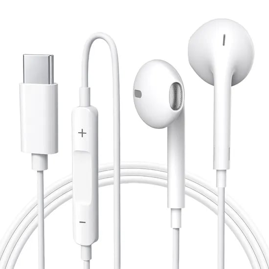 프리미엄 USB-C 오픈형 이어폰, 화이트, 1개