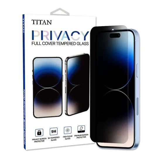 타이탄 사생활 보호 프라이버시 강화유리 액정보호필름, 아이폰16