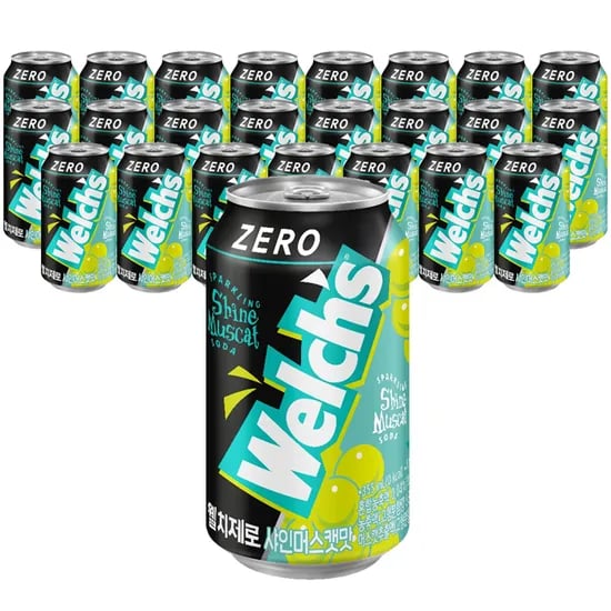 웰치 제로 샤인머스캣맛, 355ml, 24개
