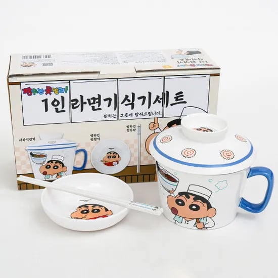 짱구 1인 라면기 식기세트