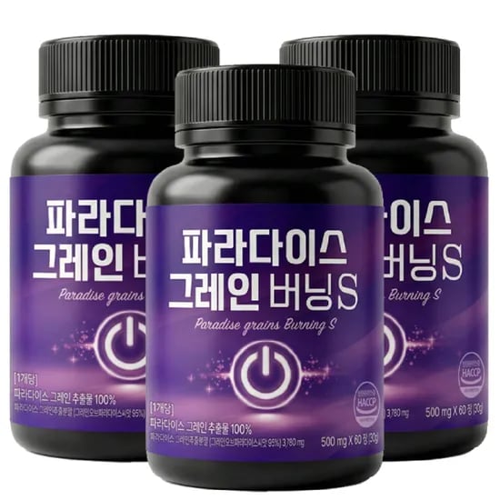 국민닥터 파라다이스 그레인 버닝S, 500mg, 60정, 3개
