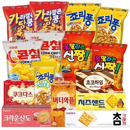 크라운제과 해피박스 15종, 1세트