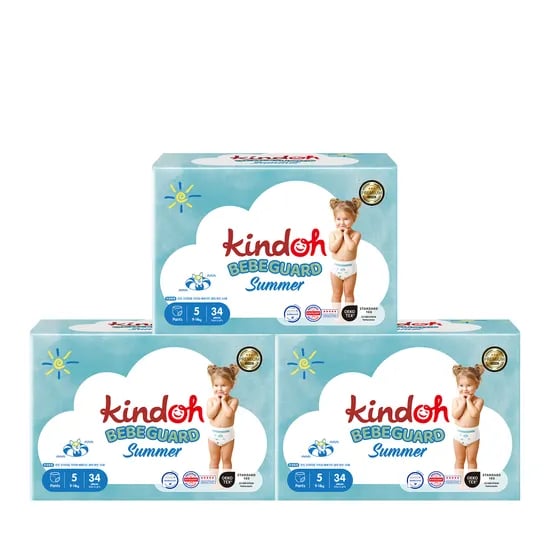 킨도 베베가드 썸머 팬티형 기저귀 남여공용 5단계 102개입