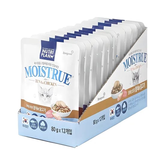 동원 뉴트리플랜 모이스트루, 참치+닭고기, 80g, 24개입