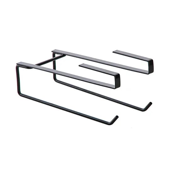 에코벨 더블형 행주걸이 키친타올걸이 세트 수납 거치대 블랙 26.5x7x11cm 1개