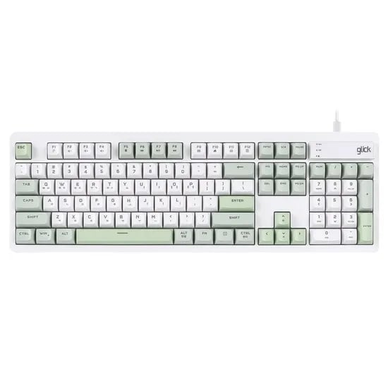 지클릭커 OFFICEPRO OPK50 사일런스 M RGB 풀윤활 무소음 방수 키보드 104키, 그린위치, 멤브레인