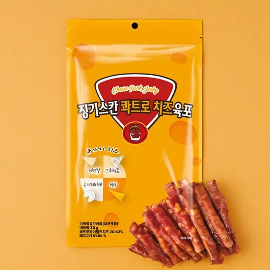 코주부 징기스칸 콰트로 치즈육포, 30g, 10개
