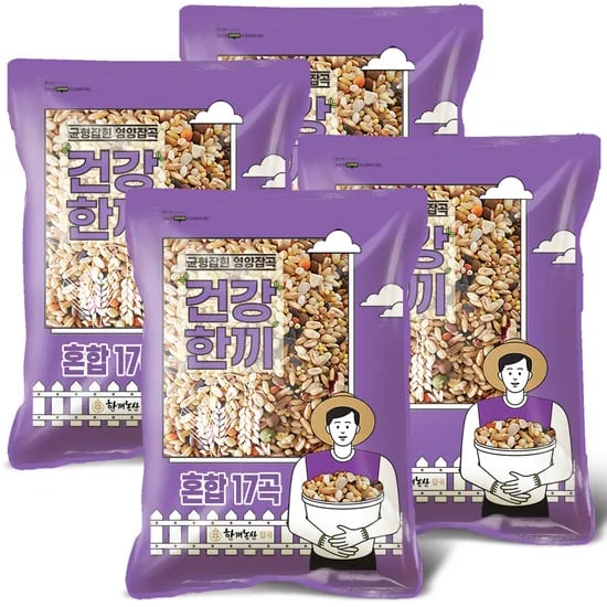 한끼농산 혼합잡곡 17곡, 1kg, 4개
