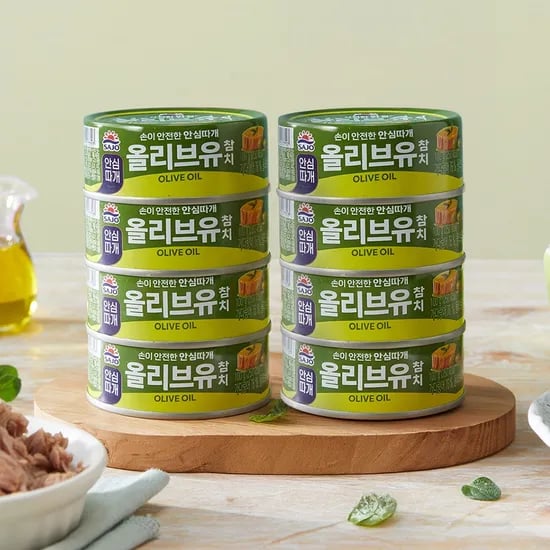 사조 올리브유 참치, 100g, 8개