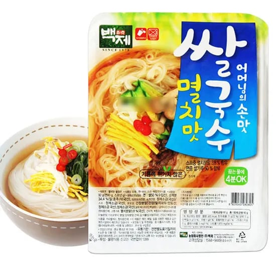백제 쌀국수, 멸치맛, 92g, 10개