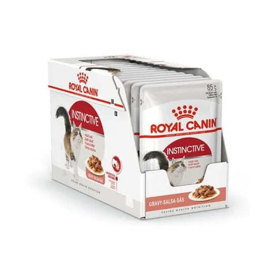 로얄캐닌 캣 인스팅티브 파우치, 고양이, 닭+돼지, 습식, 85g, 12개