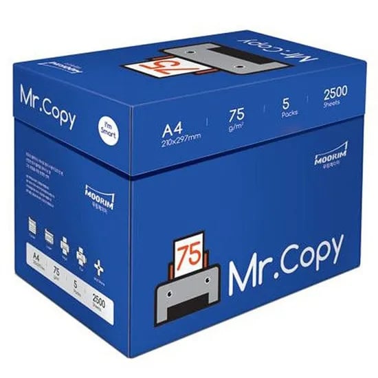 Mr.Copy 복사용지, A4, 75g, 2500매, 1박스
