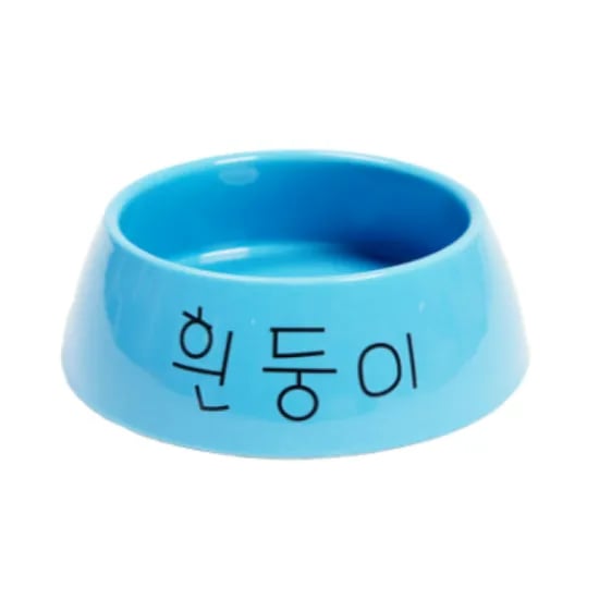 짱구 흰둥이 BIG 밥그릇, 15x5cm, 450ml, 블루, 1개