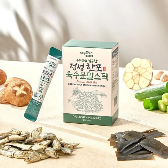 오가닉프렌즈 정성 한포 육수 분말 스틱, 멸치 다시마, 80g, 20개입, 1개