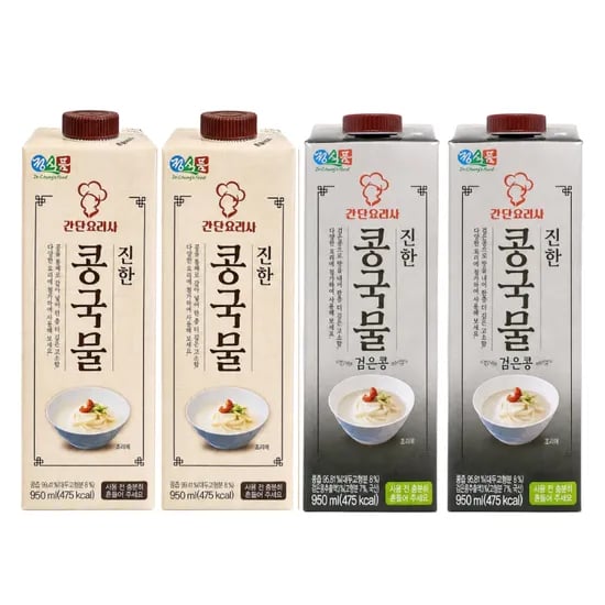 정식품 진한 콩국물, 950g, 2개 + 진한 콩국물 검은콩, 950g, 2개