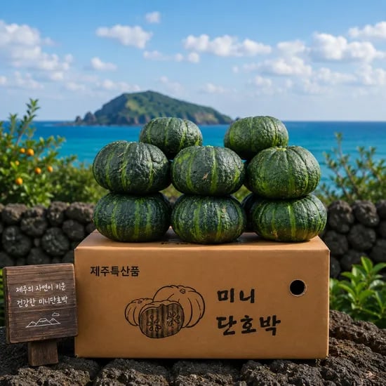 제주 미니 단호박 보우짱, 특품, 로얄과, 5kg, 1박스