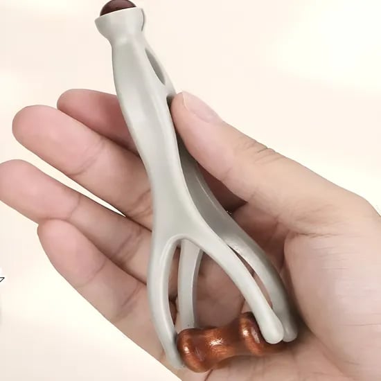 손가락 마사지 롤러, 360도 롤링, 브라운, 1개