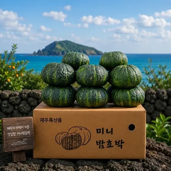제주 미니밤호박 보우짱, 특품, 로얄과, 5kg, 1박스