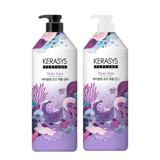 케라시스 퍼퓸 바이올렛 로즈 샴푸, 1L, 1개 + 린스, 1L, 1개
