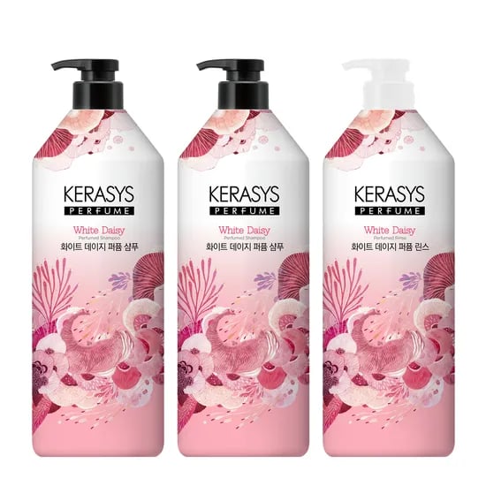 케라시스 퍼퓸 화이트 데이지 샴푸, 1L, 2개 + 린스, 1L, 1개