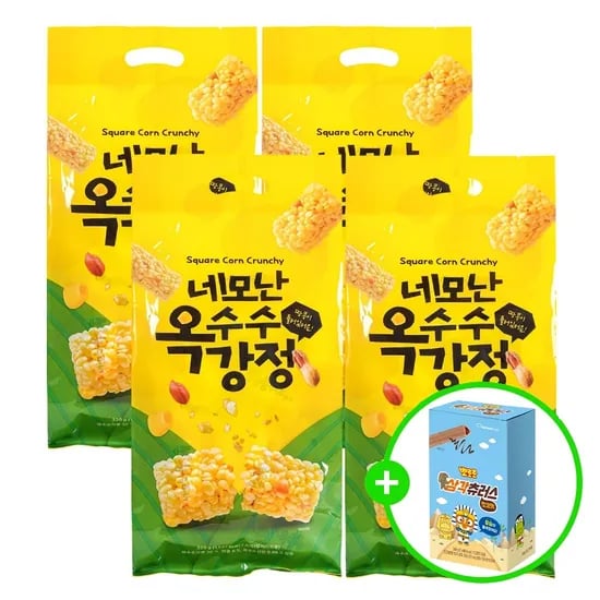 네모난 옥수수 강정, 320g, 4개