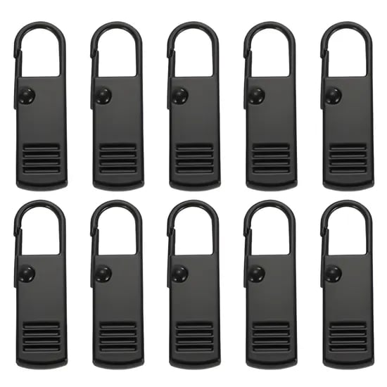 지퍼 손잡이 수선 클립, 블랙, 10P, 1개