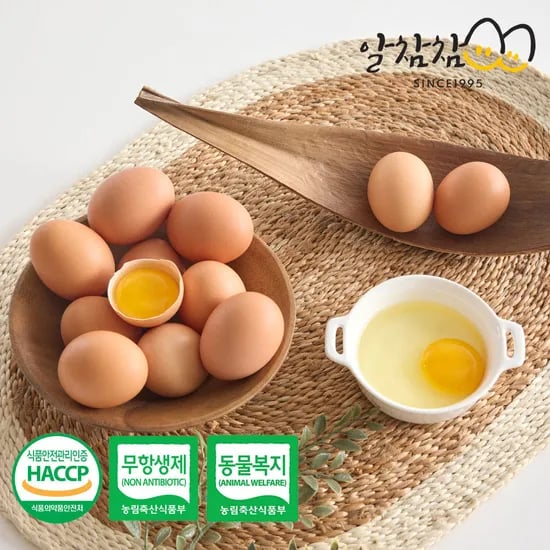 알참참 무항생제 동물복지 유정란, 난각번호 2번, 30구, 2개