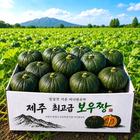 제주 미니밤호박 보우짱, 로얄과, 5kg, 1박스