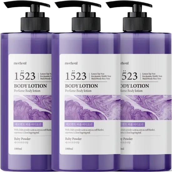 메르헨트 퍼퓸 바디로션, 베이비파우더향, 1000ml, 3개