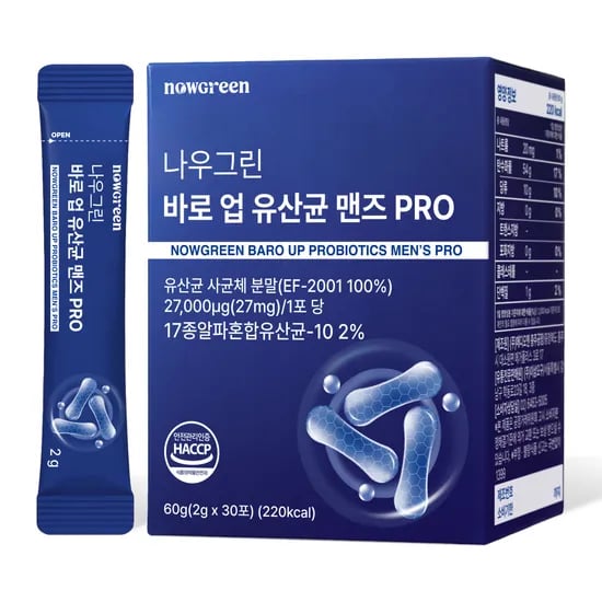 나우그린 바로 업 유산균 맨즈 PRO 전립선 유산균, 30포, 1개