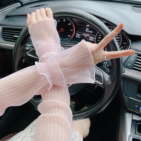 러블리 쉬폰 플리츠 시스루 여름 쿨토시, 핑크, 1개