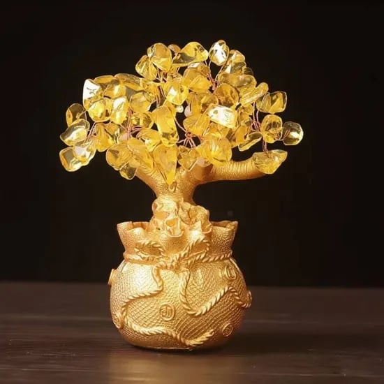 인테리어 소품 미니 황금돈나무, 14x6x6cm, 1개