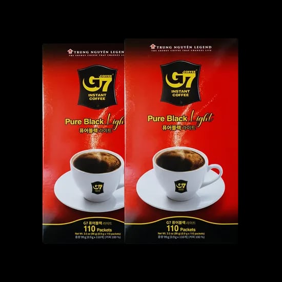 G7 커피 퓨어블랙 라이트, 0.9g, 110개입, 2개