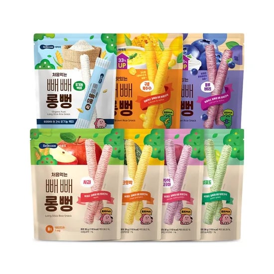 베베쿡 처음먹는 빼빼롱뻥, 사과 2개 + 단호박 2개 + 자색고구마 2개, 30g, 6개