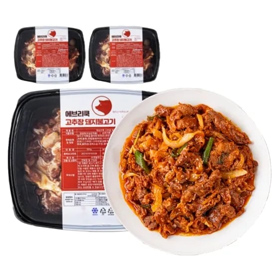 에브리쿡 제육볶음 앞다리살 고추장 불고기, 300g, 3개