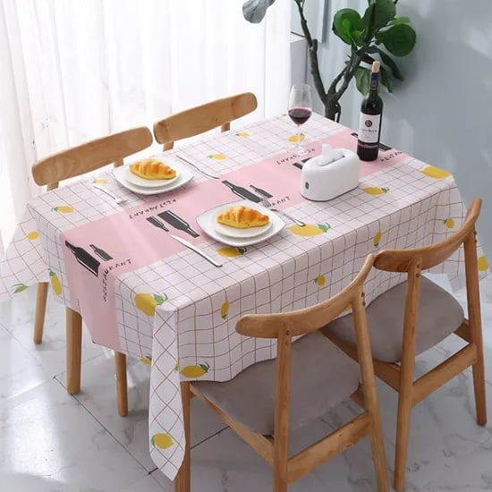 모던센스 방수 테이블보, 레몬&와인, 152x137cm, 1개