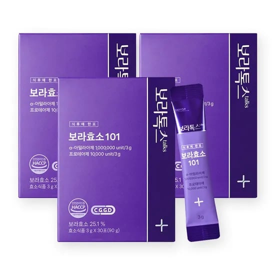 보라톡스 보라효소101 곡물발효효소 프로바이오틱스, 30포, 3개