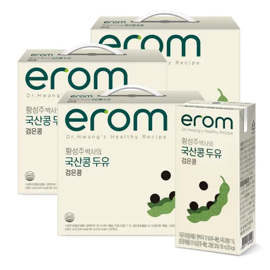 이롬 국산콩 검은콩두유, 190ml, 60개