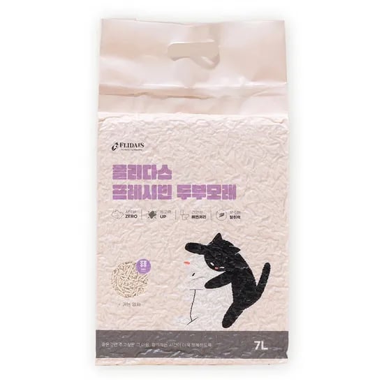 플리다스 프레시빈 두부 모래, 라벤더, 7L, 3개
