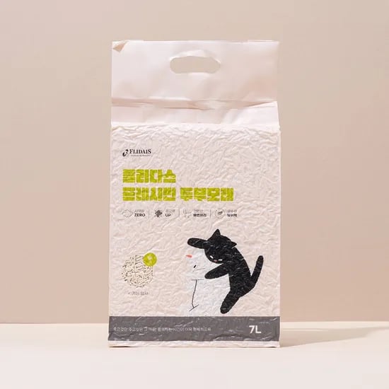 플리다스 프레시빈 두부 모래, 녹차, 7L, 6개