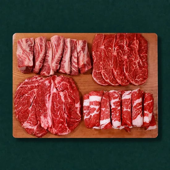 블랙비프 냉장 미국산 모듬구이 1kg 1세트