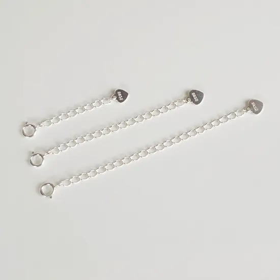 실버925 부자재 연장 꼬리 보조 체인 조정자 목걸이 팔찌 연장줄, 7cm, 실버, 1개