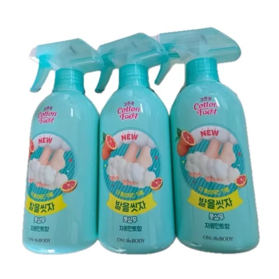 온더바디 발을씻자 풋샴푸, 자몽민트향, 510ml, 3개