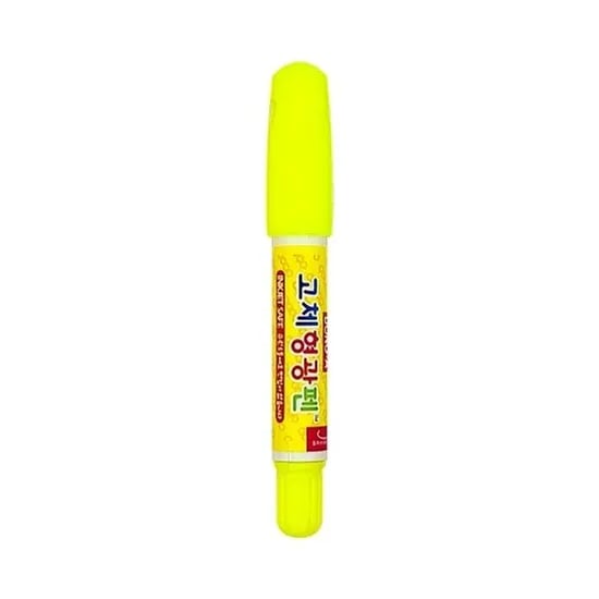 동아 고체형광펜 둥근형, 노랑, 10개입, 1개