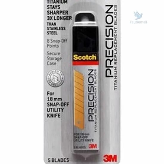 3M 스카치 티타늄 커터 칼날 대형 18mm, 5개