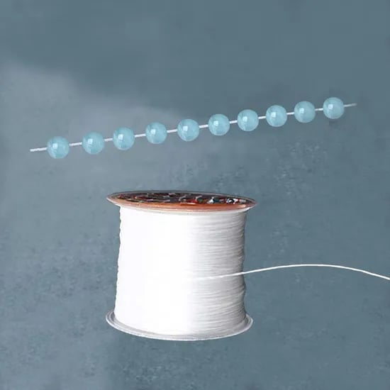 늘어나는 스판덱스 줄, 화이트, 0.7mm, 1개